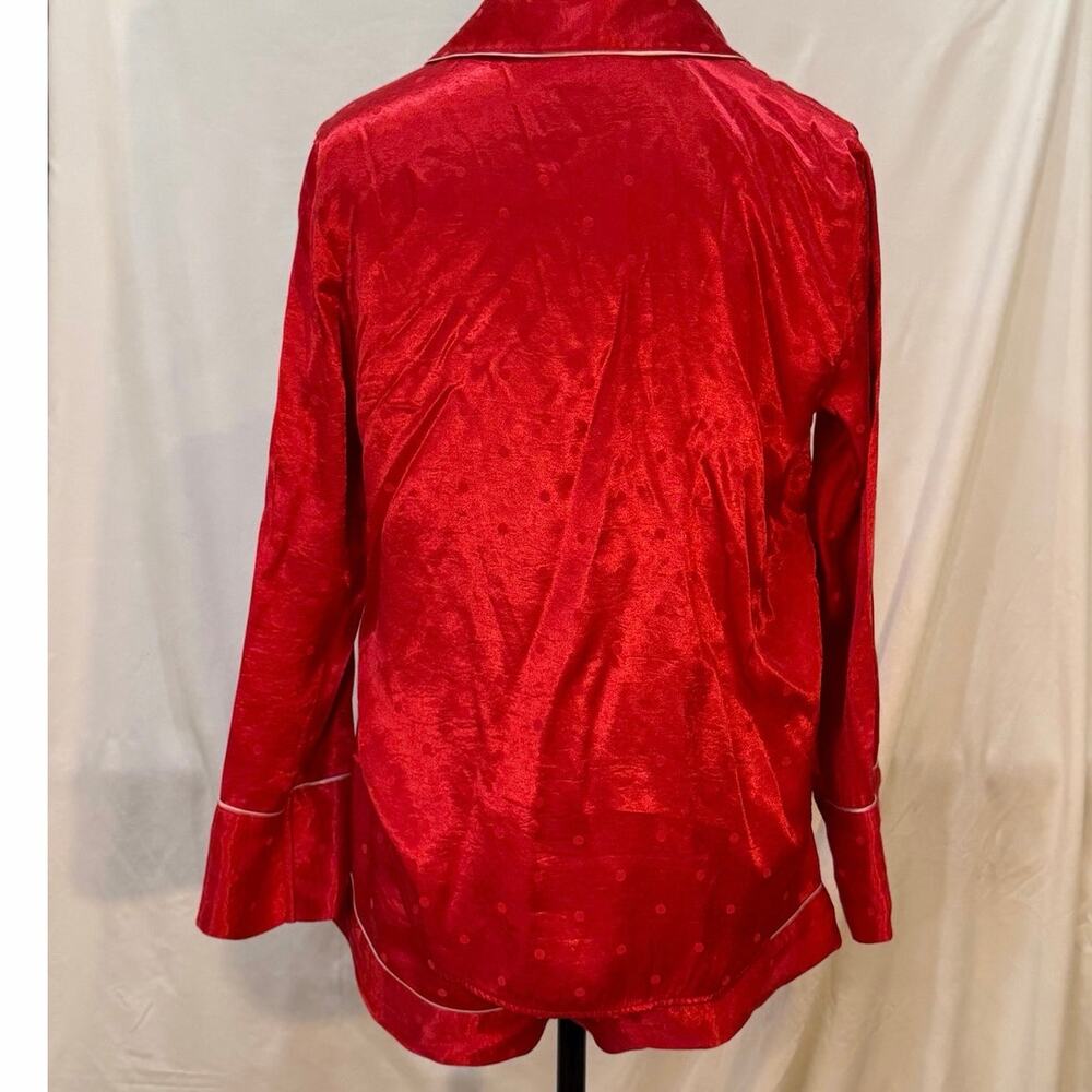 Victoria's Secret Satin Pajama Set Long Sleeve Shirt and Shorts Size S - Picture 3 of 6